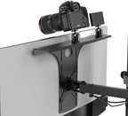 HumanCentric DSLR Monitor Mount Large, Desk Camera Mounting, Light Webcam, Microphone Shelf for Monitor VESA Arm, Replace Clamp Tripods, 100x100mm Patterns, Aluminum, Hardware Included