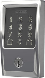 Schlage Encode Smart WiFi Deadbolt with Century Trim In Bright Chrome