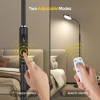 Morfone Light Therapy Lamp, 11000 Lux UV-Free Floor Sun Light Lamp with Touch Remote Control, 5 Color Temperatures 10 Brightness Levels Lights for Living Room Bedroom Office (Black)