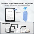 Remote Control Page Turner for Kindle Paperwhite Oasis Kobo eReaders,Kindle Clicker Page Turner Accessories for iPhone,iPad, Android Tablets Reading Novels,Video Record&Shutter Selfie (Blue)