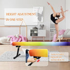 Wesky Adjustable Balance Beam,High and Low Floor Beam Gymnastics Equipment,Professional Gymnastics Beam for Kids Home Training with Foldable Legs