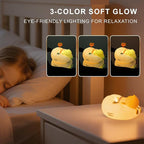 AuroraNiteBeam Duck Night Light for Kids, 3 Brightness Levels LED Nursery Lamp Dimmable & Rechargeable, Duck Silicone Lamp for Bedroom/Nursery,Room Decor Lamp Gift for Adult Toddler/Boys/Girls