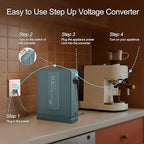 BESTRANS 2000W Step Up Transformer 110v to 220v Converter, Heavy Duty Voltage Converter 110v-120v to 220v-240v with Dual Outlets, Overload Protection & Ultra-Quiet for Home Appliances,Grey Green