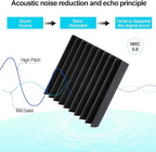 JBER Sound Proof Foam Panels Studio Acoustic Foam Panels, 48 Pack 1" X 12" X 12" Soundproofing Wedges Sound Proof Padding Fireproof Acoustic Treatment for Home Office - Black