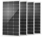 HQST Solar Panel 4pcs 100 Watt 12V Monocrystalline Solar Panel with Solar Connectors, High Efficiency Module PV Power for Battery Charging Boat, Caravan, RV and Any Other Off Grid Applications