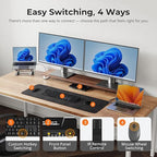 TESmart USB-C KVM Switch 2 Monitors 2 Laptops 4K@60Hz, USB 3.0 KVM Switch Dual Monitor MST, EDID Emulation, 60W PD, 1G Ethernet, 2K@144Hz, 1080P@240Hz, Hotkey Switch, with All Input Cables