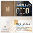 Wall Mount Power Strips Wall Charger 6 Outlet Extender 4 USB Ports (5V, 2.4A, 12W) and Night Light 3-Sided Power Strip with Adapter Spaced Outlets - Multi Plug Outlet Surge Protector for Home Office
