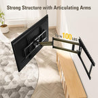 Mounting Dream Long Arm TV Wall Mount for 37-75 Inch TV, Corner TV Wall Mount with 32” Long Extension, Full Motion TV Mount Swivel & Tilt, Fits Max VESA 600x400mm,100 lbs, 16”,18”,24” Studs MD2285-LA