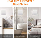 Hehou Bathroom Exhaust Fan for Wall and Super Quiet 4 In Window Exhaust Fan with O Ring White 80 CFM Bathroom Vent Fan