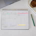 Undated Weekly Planner | 8.25” x 11.75” Work To-Do Notebook | ADHD Academic Organizer | Multi-Layout | Men and Women Planner | College Supplies | Navy | Landscape Layout