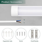 colmeguna 1 Packs 4FT LED Batten Light, Ultra-Thin Slim Ceiling Surface Mounted Light, 40W, 4000K, IP20, LED Ceiling Lamp for Garage, Shop, Hallway, Office, Market