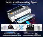 Buyounger 3-10 Mil Laminator Machine, 4-Roller Commercial Laminator Machine with 50 Laminating Sheets, 13 Inch Laminating Machine 11X17 with 1000mm/min Speed & REV Jam-Free for Office School Home