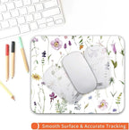 Armanza Square Mouse Pad Beautiful Flowers Plants, Personalized Premium-Textured Custom Mouse Mat Design, Washable Mousepad Cloth, Non-Slip Rubber Base Computer Mouse Pads for Wireless Mouse