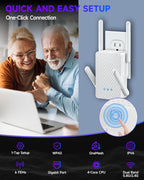 2026 WiFi 6 Extender Signal Booster, Longest Range up to 19980 sq.ft for Home, AX3000 Dual Band WiFi Repeater, Wireless Internet Extender with Gigabit Ethernet Port, 10X Faster Access Point, Onemesh