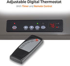 Comfort Zone 10,000W Hard-Wired Garage Heater – Industrial & Commercial Ceiling Mount, 240V Fan-Forced Heater with Remote, Digital Thermostat, Timer, 2 Heat Settings, Overheat Protection, Grey