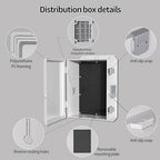 Namunanee Outdoor Electrical Junction Box, ABS Water Resistant Enclosure with Internal Mounting Panel & Hinged Cover (13" H* 9.2" L* 5.6" W)