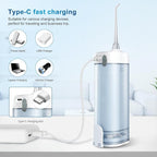 JNGOODS Mini Cordless Portable Water Flosser Oral Irrigator Water Teeth Cleaner Pick, Telescopic Water Tank, 4 Modes & IPX7 Waterproof, Home & Travel Water Flossers for Teeth, Braces Bridges Care.