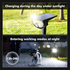 AloftSun Solar Motion Sensor Outdoor Lights,Waterproof Motion Sensor Spot Lights- 30 LED/3 Modes Solar Powered Spotlights,Landscape Lighting for Yard and Garden, Cool White,2 Pack