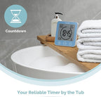KADAMS Shower Clock Waterproof Bathroom Timer – Digital Wall Clock with Countdown, Magnetic Kitchen Clock with Temperature & Humidity, Suction Cup for Kids Shower Spa Sauna Cook Bath, Blue