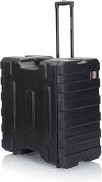 Gator Cases Pro Series 6U Rolling Rack Case with 19" Depth, Tow Handle & Recessed Wheels, Roto Molded Made in USA (G-PROR-6U-19)