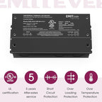 EMITEVER Dimmable Led Driver, 2 Packs 60W AC 110V-277V to DC 24V Transformer, 5-in-1 Dimming: ELV/MLV/TRIAC / 0-10V / 1-10V / 10V PWM/Potentiometer, Waterproof IP67 and UL Listed,Class 2