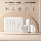 PGST Home Security Alarm System,Smart Home Alarm System with Door/Motion Sensors,GSM 4G/Tuya APP Alerts,Compatible with Alexa and Google Assiatant for Home,Villa,Kids Safety