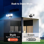 OREiN 2-Pack Motion Sensor Outdoor Flood Lights, 26W 3500LM LED Security Lights with 240° 40FT Detection, Dusk to Dawn/Auto/Test Modes, IP65 Waterproof for Garage, Yard, Porch, Driveway