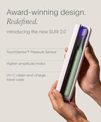 SURI 2.0 New Sonic Electric Toothbrush with Pressure Sensor & UV-Cleaning Travel Case | 1 Month+ Battery | Electric Toothbrush for Adults | Travel Toothbrushes | Tooth Brush | Green