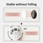 Vaszu Remote Control Holder Magnetic Wall Mount Self-Adhesive, 6 Pack Upgraded Silicone Remote Organizer Storage 360° Rotation Wall Holder for Home Office TV, Fan and Air Conditioner Remote Control