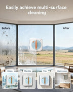 GNOVEL Window Cleaning Robot with 8000Pa, 2025 Upgraded Window Cleaner Robot with Intelligent Path Planning, 15-Stage Anti-Fall, App/Remote Control for Glass, Edge Detection System, Tile & Windows