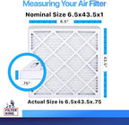 Filter King 6.5x43.5x1 Air Filter | 4-PACK | MERV 8 HVAC Pleated A/C Furnace Filters | MADE IN USA | Actual Size: 6.5 x 43.5 x .75"