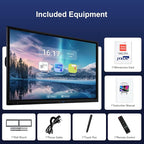 86" 4K Educational Smart Board Pro | Interactive Digital Whiteboard for Classrooms, Lecture Halls & STEM Labs | Android 12 Multi-Device Learning Hub with Live Annotation Tools (Board Only)
