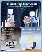 SmallRig Magnetic Selfie Light for iPhone, Phone Light with a Mirror, Instant Attachment for MagSafe, for Selfies, Video Conference, Vibe P48 Black