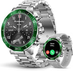 SOUYIE Military Rugged Smart Watch for Men, AMOLED 1.43" HD Screen, Bluetooth Call Answer/Make, Blood Oxygen/Heart Rate/Sleep Tracker, 7-30 Day Battery, Waterproof Fitness Tracker for iOS Android