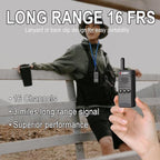 ELIDAIP T-M2 Ultra Mini Walkie Talkies,Rechargeable Two Way Radios Long Range,Portable Two Way Radios Small Walkie Talkies for Adults for Cruise Hiking Hunting Skiing Supermarket (Black&White,2 Pack)