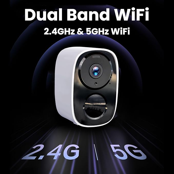 2025 Upgraded 2K Security Cameras Wireless Outdoor, Free Cloud Storage, 1-6 Months Battery Life, Waterproof, 2-Way Talk, AI Motion Detection Spotlight Siren Alarm Cameras for Home Security