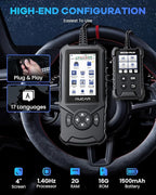 MUCAR CDE900 OBD2 Scanner, Check Engine System Car Code Reader, Automotive Diagnostic Scan Tool with 4 Inches Touchscreen, Cover 106 Brands, FCA Autoauth, Wireless Update
