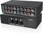 XMSJSIY Component AV Video Switch 3 in 1 Out Composite 5 RCA YPbPr RGB Selector Switcher AV Splitter Converter Box 3-Way Hub 1080P for Xbox 360 Wii PS2 PS3 DVD VCD EVD HDVD