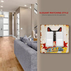 Bvtewkhz Black Cat Vintage 2 Gang Double Rocker Decorative Outlet Covers Light Switch Plate Electrical Receptacle Switchplate For Bathroom Kitchen Bedroom
