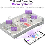 MONSGA Robot Vacuum and Mop Combo, 7000Pa Robotic Vacuum with Lidar Navigation, 180mins Runtime, Tangle-Free Robot Mop, 5 Editable Maps, APP/Remote/Voice Control, Ideal for Hard Floors and Carpets
