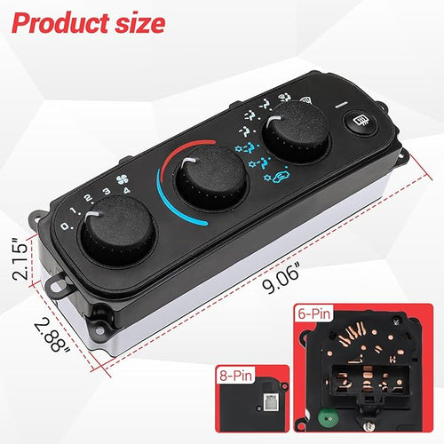 599-149 HVAC Climate Control Module Compatible with 2001-2006 Chrysler Sebring and 2001-2006 Dodge Stratus AC Heater Control Panel Switch, 599149 Air Conditioning Temperature Control Head Unit