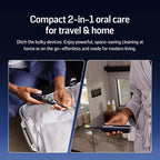 Soocas NEOS II - Electric Toothbrush with Water Flosser, Sonic Electric Toothbrush for Adults, Cordless Water Flosser for Travel, Portable Oral Irrigator, Up to 100% Plaque Removal, Dark Violet