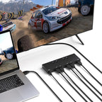 4 in 1 Out HDMI Converter with 4k@60Hz HDMI Switch & Infrared Remote Control - Ideal for Nintendo Switch/OLED/Xbox PS5/4/3 Blu-Ray Player Fire TV Stick Roku Apple TV Chromecast PC