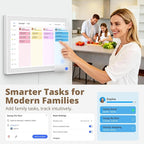 Dragon Touch 21.5 inch Digital Calendar Chore Chart – Interactive Touchscreen, Smart Family Planner, Hearth Display Desk Digital Calendar Seamless Scheduling
