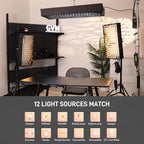 GVM Z200B Flexible LED Light Panel with Bluetooth Control, 200W Photography Light with Zipper Splicable, 2700K-6800K, Ultra-Thin 12"x36" Video Light with Softbox for Studio, Film, Vlog, Photography