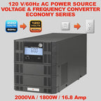 Voltage & Frequency Converter & Transformer - Step-Down 220V 50Hz to 120V 60Hz - Continuous Power, Smart Protection Features, Pure Sine Wave Output – PowerXchanger EX-08