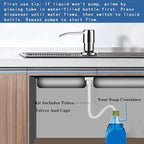 Soap Dispenser for Kitchen Dish Sink Built in Soap Dispenser Pump Chrome Platingd with 47" Extension Tube Kit