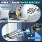 CKIKH Handheld Vacuum Cordless, 15000PA Strong Suction Hand Held Car Vacuum Cleaner Portable with Multi-Nozzles & Washable Filter, Lightweight Dust Busters Rechargeable for Home, Car, Office, Pets