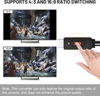 Azduou PS2 to HDMI Adapter HD-Link Cable for PS1 Support 4:3/16:9 Switch, Converter PS3 Video Signal to HDMI Signal with S-Video Singal（Support PS1，PS2，PS3） 3 in 1