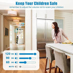 SanJie Adjustable Volume Door Alarm Sensor for Home Security & Child Safety, 120dB Burglar Alarm with 4 Modes - Wireless Window & Entry Alert for Pool, Office, Shop, Business